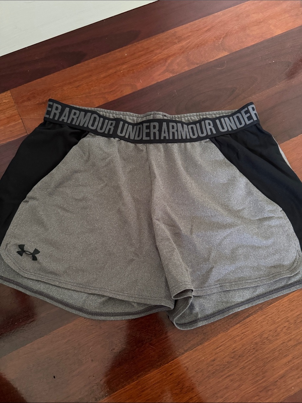 Under Armour Women's Gray and Black Athletic Shorts